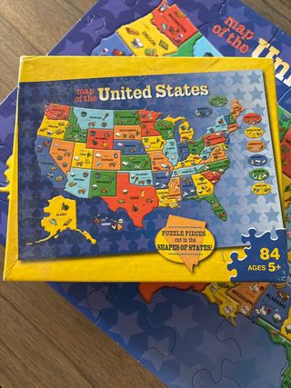 Puzzle didáctico Mapa de Estados Unidos