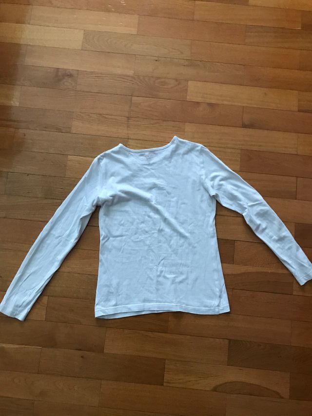 Camiseta blanca con dibujo gatos talla 12 años