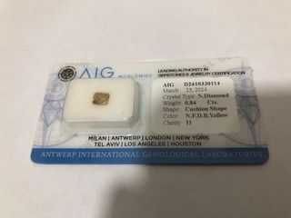 Diamante certificado AIG 0.84 ct