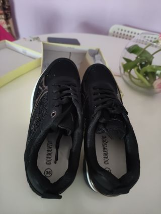 Scarpe donna nere 36 ginnastica 