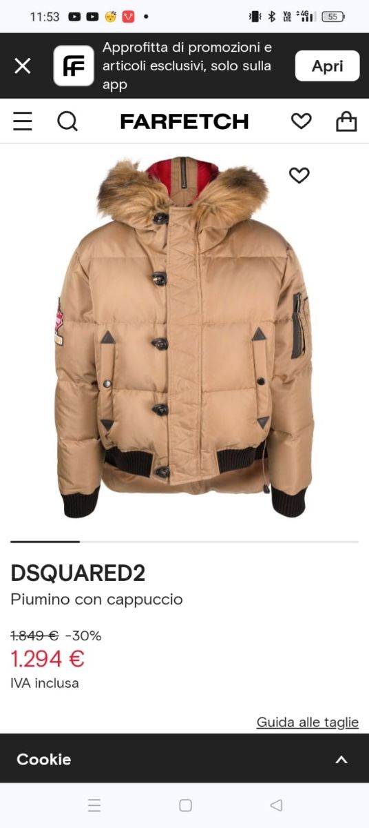 Piumino dsquared2
