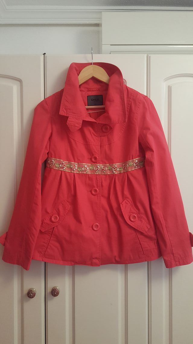 Gabardina roja mujer S-M