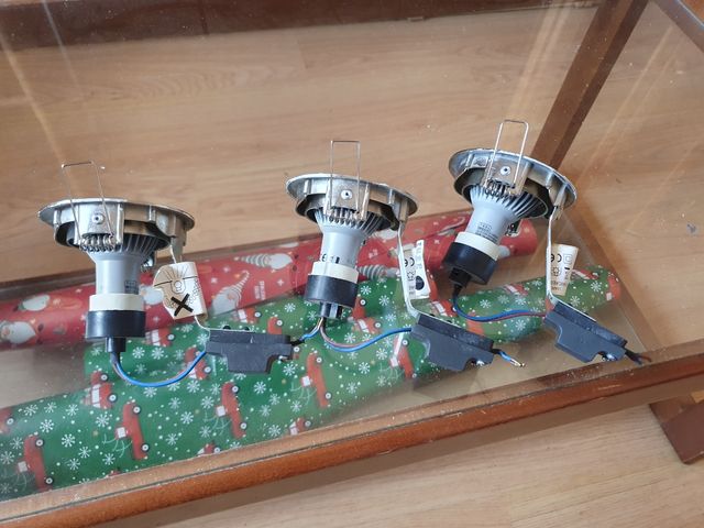 3 lámparas bombilla soporte dicroicas led encastra