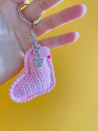 Portachiavi cuori colorati con charms