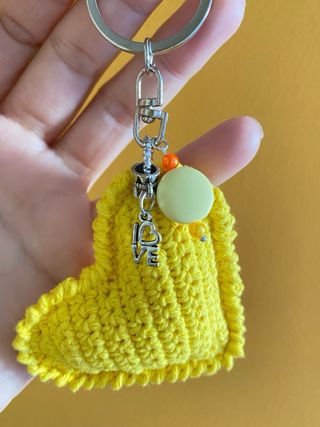 Portachiavi cuori colorati con charms