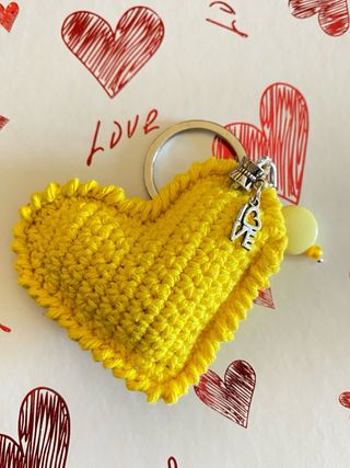 Portachiavi cuori colorati con charms