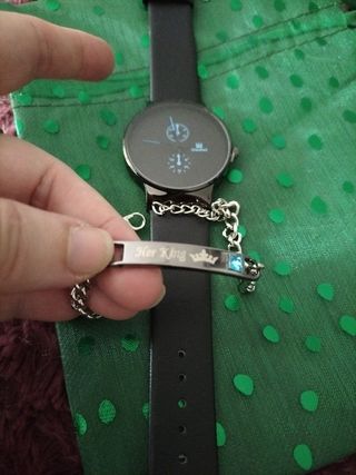 Conjunto reloj y pulsera hombre