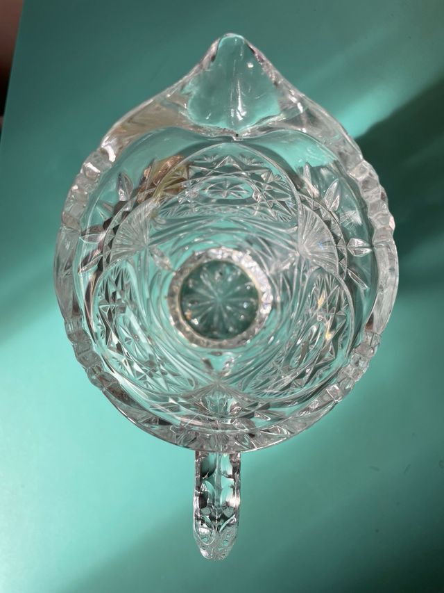 JARRA DE CRISTAL BASE DE PLATA ANNA HUTTE