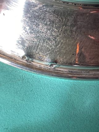 JARRA DE CRISTAL BASE DE PLATA ANNA HUTTE