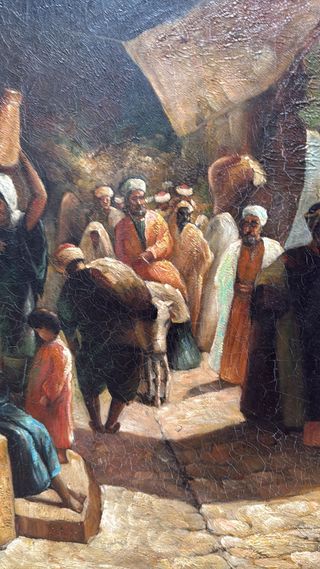 Medina árabe. Bonito óleo