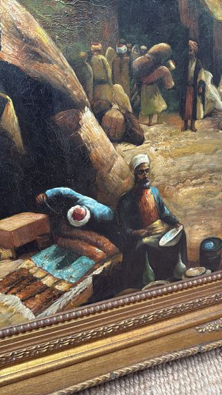 Medina árabe. Bonito óleo