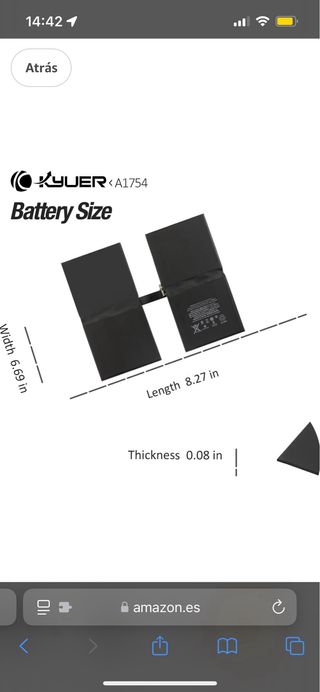 BATERIA iPad Pro 12.9 2nda generacion 2016/2017 Mo