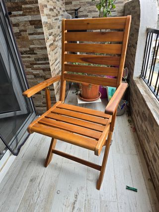Silla exterior madera plegable