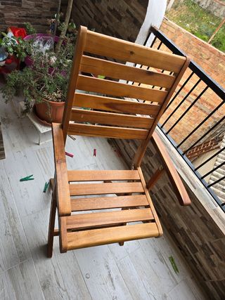 Silla exterior madera plegable