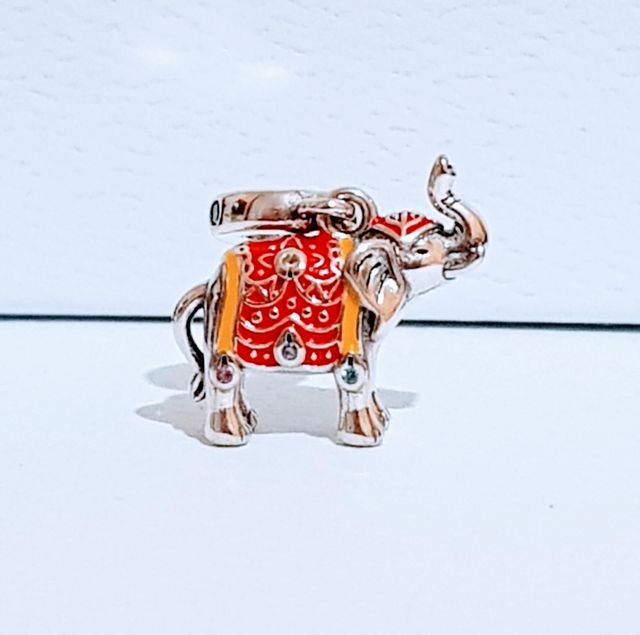💎 Charm de plata elefante indú