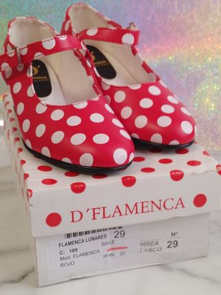 Zapatos de nlña de flamenco