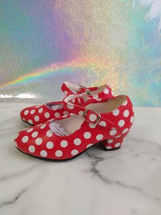 Zapatos de nlña de flamenco
