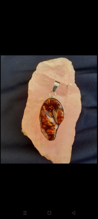 Ágata de fuego plata 925