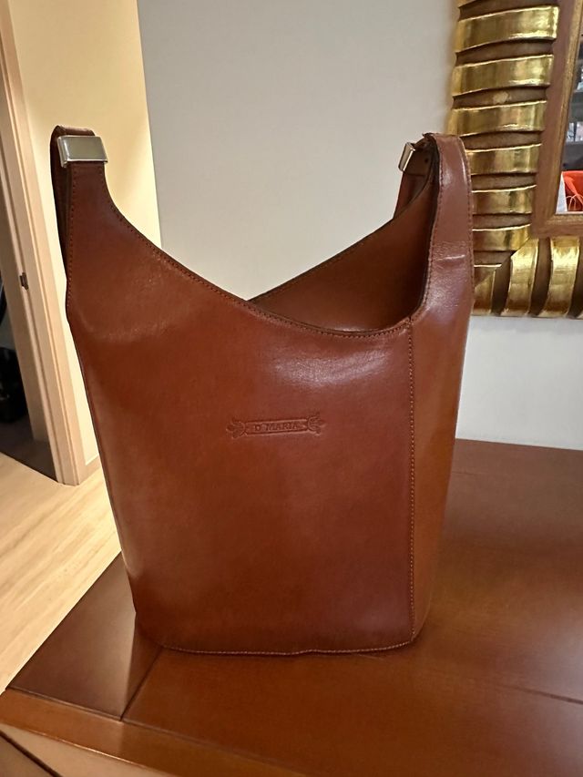Bolso piel beig marron