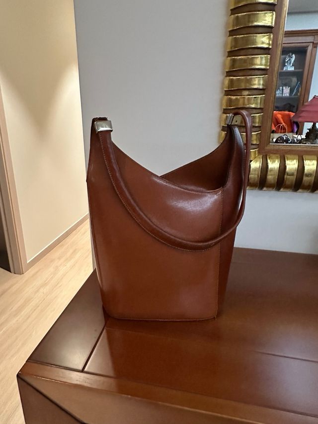 Bolso piel beig marron
