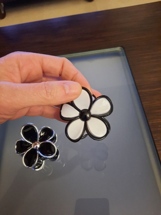 Lote 2 pinzas pelo flor