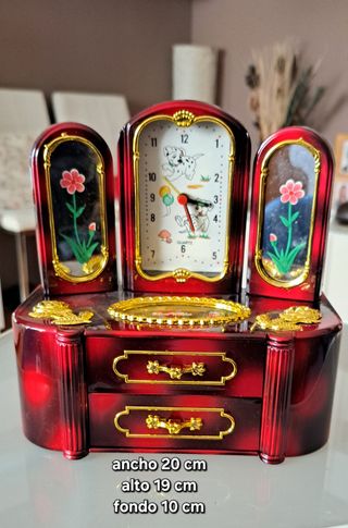 Reloj Tocador adorno con luces y música 