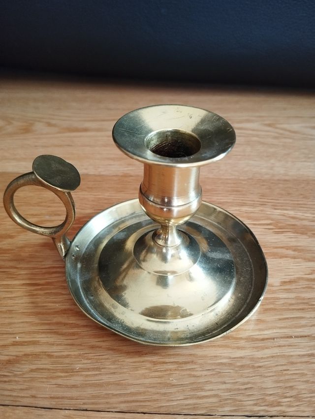 Conjunto de candelabros y candiles bronce