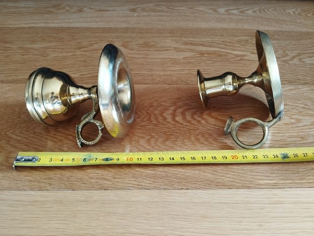 Conjunto de candelabros y candiles bronce