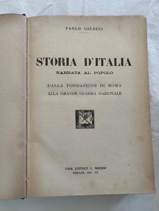 Storia d'Italia vol 5 Anno 1929
