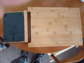 Tabla de cortar con bascula integrada