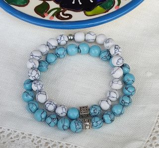 Bracciali howlite e turchesi