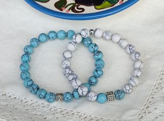 Bracciali howlite e turchesi