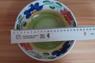 Ciotola ceramica artigianale, decorata 