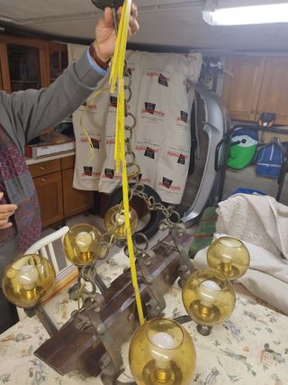 Lampadario rustico 6 lampade