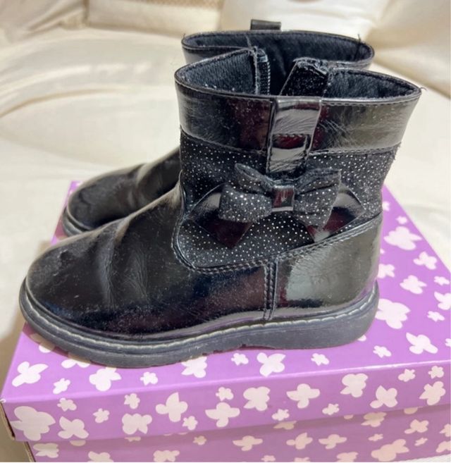 Stivaletti bambina nero lucido