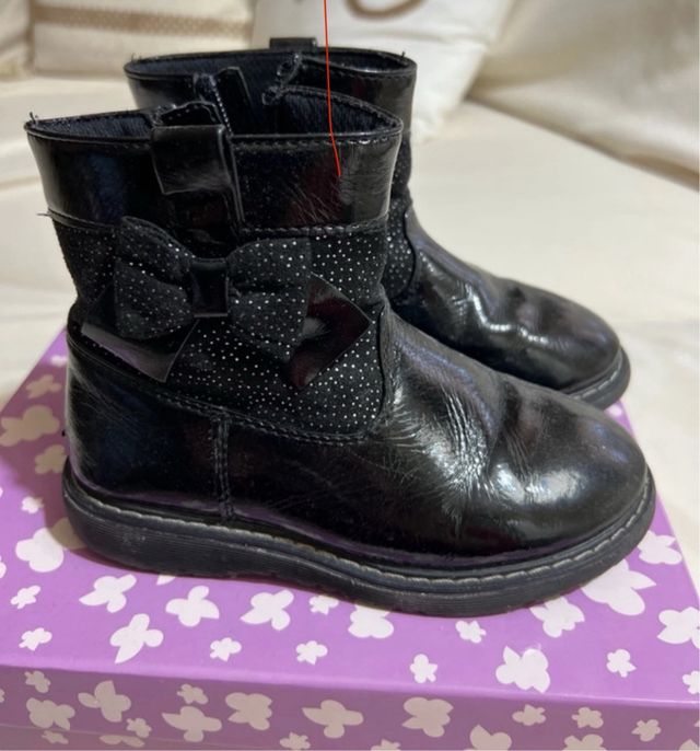 Stivaletti bambina nero lucido