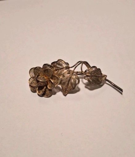 spilla argento in filigrana