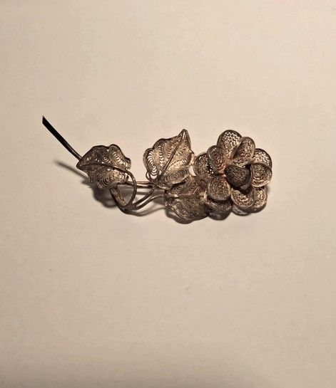 spilla argento in filigrana