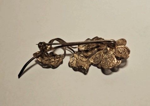 spilla argento in filigrana