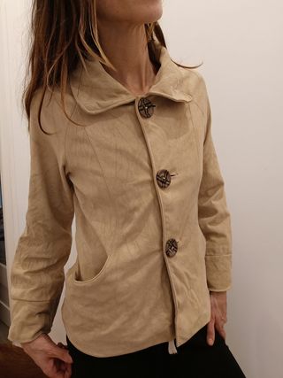 Chaqueta de piel beige Solsona T.S