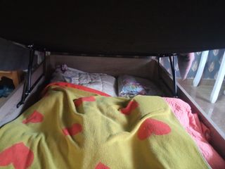 Canape, colchon y cabezal forja blanco