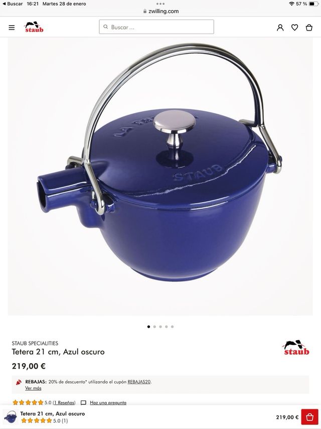 Tetera Staub a estrenar sin caja