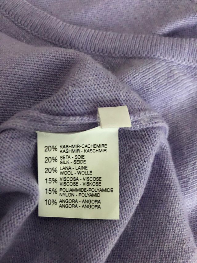 Cardigan a portafoglio con canottiera lilla