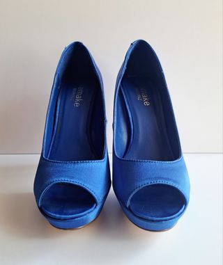 Zapato tacón de aguja Azul eléctrico 