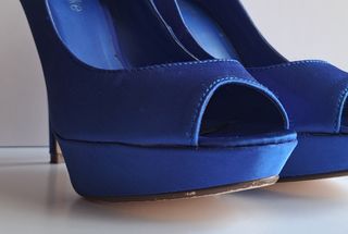 Zapato tacón de aguja Azul eléctrico 