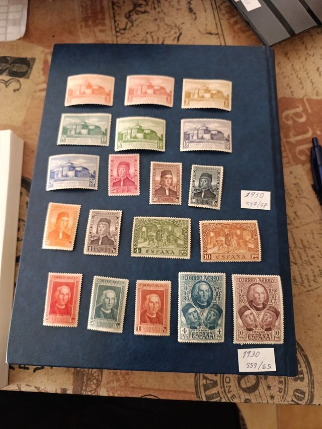 Lote 2 seriesSellos España 1930 
 aérea/Iberoamer,