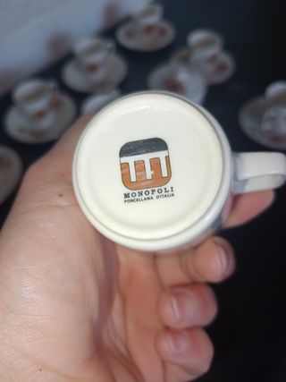 Servizio tazzine da caffe in porcellana vintage