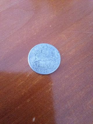 Moneda 10 céntimos 1945