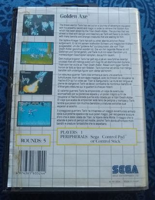 Juego Golden Axe Sega Master System