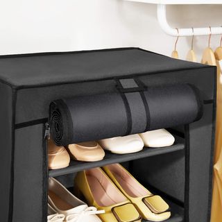 Zapatero Negro de 7 Niveles